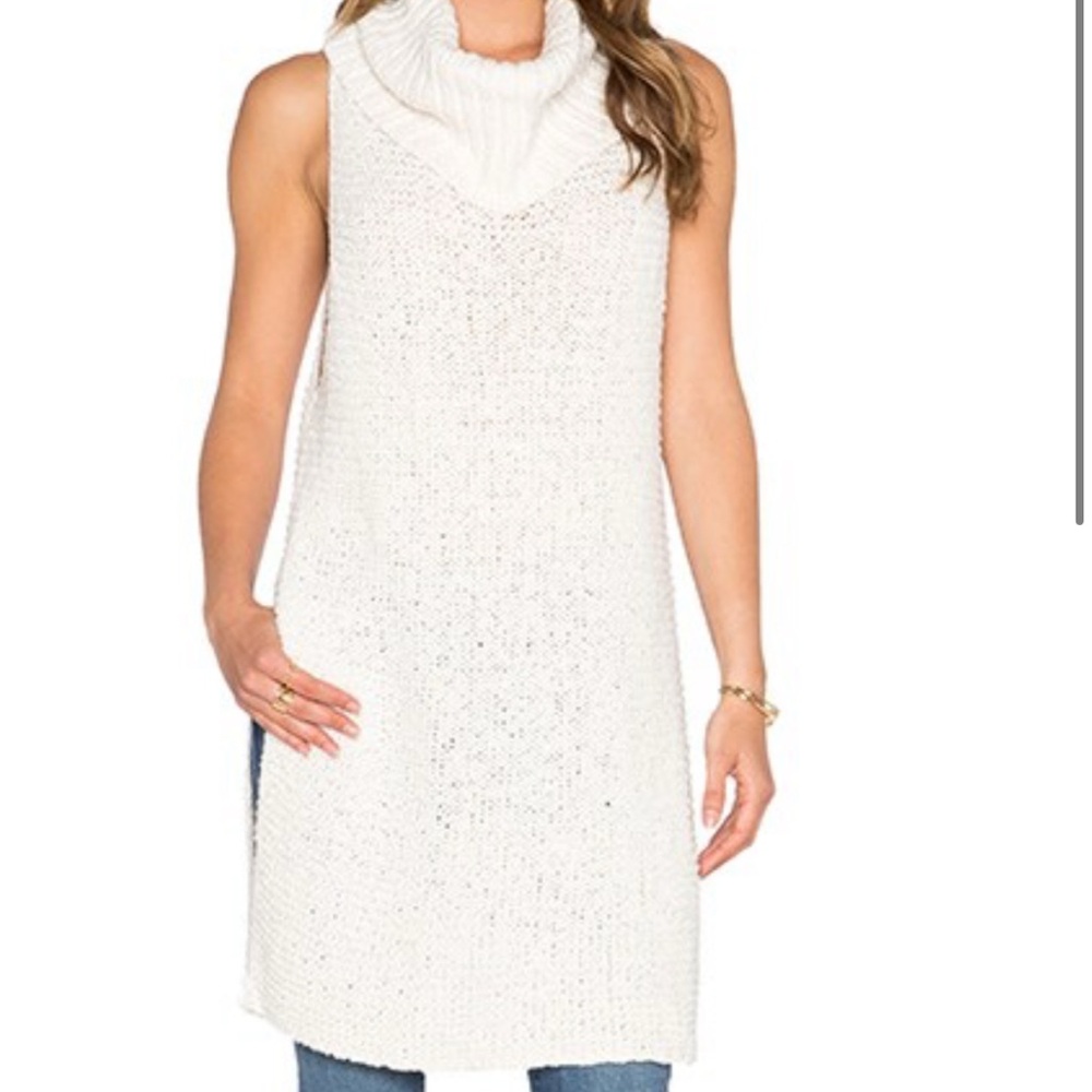 Free People White Horses Mockneck Cream Tunic